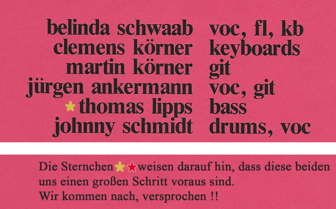 Besetzung Eintopf mit Hinweis